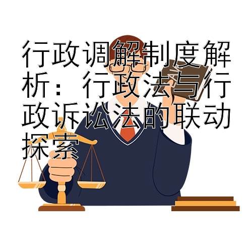 行政调解制度解析：行政法与行政诉讼法的联动探索